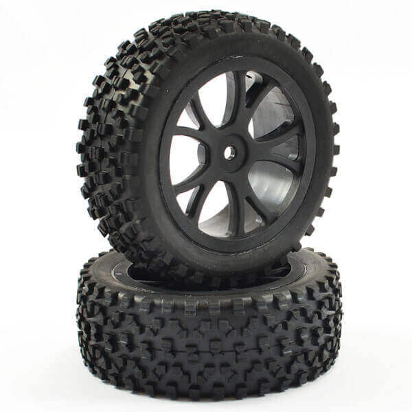 FAST0036B Fastrax 1/10Th Mounted Cuboid Buggy Front Tyres 10-Spoke FAST0036B - Image 1