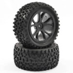 Fastrax 1/10Th Mounted Cuboid Buggy Rear Tyres 10-Spoke FAST0037B