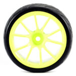 Fastrax 1/10 Street/Tread Tyre 10Sp Neon Yellow Wheel FAST0072Y