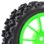 Fastrax 1/10 Street/Rally Tyre 10Sp Neon Green Wheel FAST0073G