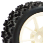 Fastrax 1/10 Street/Rally Tyre 10Sp White Wheel FAST0073W