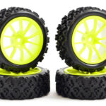 Fastrax 1/10 Street/Rally Tyre 10Sp Neon Yellow Wheel FAST0073Y
