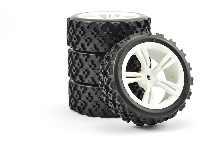 FAST0074W Fastrax 1/10Th Touring Wheel/ Rally Block 5-Spoke White (4) FAST0074W - Image 1