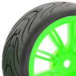 Fastrax 1/10 Street/Tread Tyre 20Sp Neon Green Wheel FAST0076G