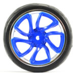Fastrax 1/10 Street/Tread Tyre Tri-5 Blue/Chrome Wheel FAST0088BLC