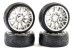 Fastrax 1/10 Street/Tread Tyre Star Spoke Chrome Wheel FAST0089C - Image 2