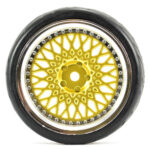 Fastrax 1/10 Street/Tread Tyre Classic Gold/Chrome Wheel FAST0098GC