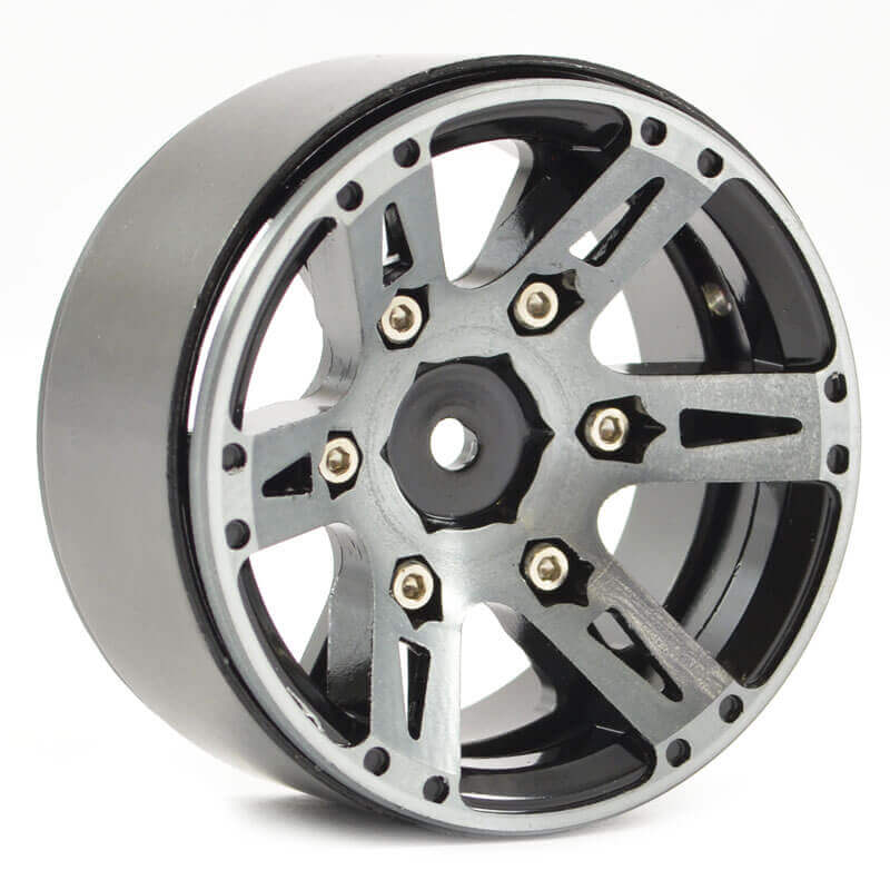 FAST0146BK Fastrax 1.9" Heavyweight Split 6-Sp Alloy Beadlock Wheels (4) FAST0146BK - Image 1