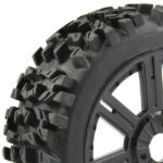 Fastrax 1:8 Maze Block Mounted On 8-Spoke Black (Pr) FAST1005B