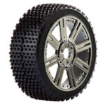 Fastrax 1:8 Cuboid Mounted On 8-Spoke Black Chrome (Pr) FAST1020BC