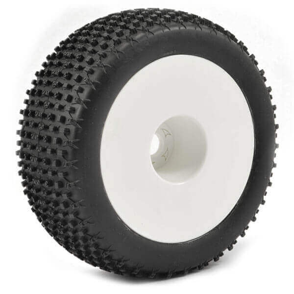 FAST1091WD Fastrax 1:8Truggy X-Block Mtd On White Dished 1/2"Offset(Pr) FAST1091WD - Image 1