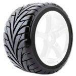 Fastrax 1:8 Truggy Eagle Mtd On 5-Spoke White 0 Offset(Pr) FAST1092W-0