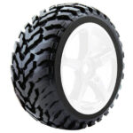 Fastrax 1:8 Truggy Arrow Mtd On 5-Spoke White 0 Offset(Pr) FAST1096W-0