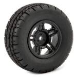 Fastrax 1:10 Sc Eagle Mounted 5-Spoke Black (Slash Rr/Blitz) FAST1101B