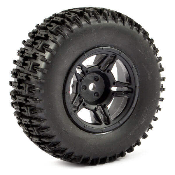 FAST1120B Fastrax 1:10 Sc Jigsaw Mounted 5-Spoke Black (Slash Fr) (Pr) FAST1120B - Image 1