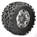 Fastrax 1:8 Mt Stinger Mounted 6-Spoke Chrome 1/2"Offset(Pr) FAST1170C