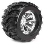 Fastrax 1:8 Mt Arrow Mounted 6-Spoke Chrome 1/2"Offset(Pr) FAST1175C