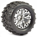 Fastrax 1:10 Mt Arrow Mounted 6-Spoke Chrome 1/2 Offset (Pr) FAST1232C