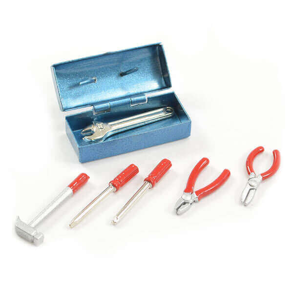 FAST2348 Fastrax Scale Painted Tool Box & 6 Tools FAST2348 - Image 1