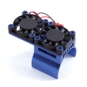 FAST36-1 Fastrax Blue Aluminium Twin Fan Motor Heatsink Unit FAST36-1 - Image 1