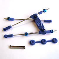 FAST440B Fastrax Pre-Assembled Throttle/Brake Linkage Set Blue FAST440B - Image 1
