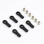 Fastrax Rose Joints (6) Black W/Balls FAST46BK