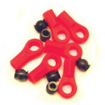 Fastrax Rose Joints (6) Red W/Balls FAST46R