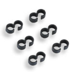 Fastrax Black Fuel Tube Clips (6) FAST89BK