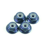 Fastrax M2 Blue Flanged Locknuts 4Pcs FTM2BF