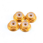 Fastrax M2 Gold Flanged Locknuts 4Pcs FTM2GF