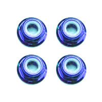 FTM3BF Fastrax M3 Blue Flanged Locknuts 4Pcs FTM3BF - Image 1