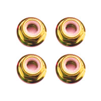 FTM3GF Fastrax M3 Gold Flanged Locknuts 4Pcs FTM3GF - Image 1