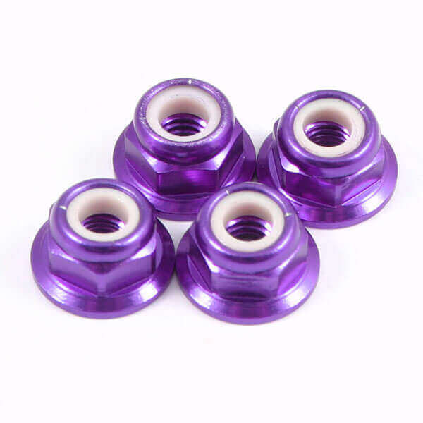 FTM4PUF Fastrax M4 Purple Flanged Locknuts FTM4PUF - Image 1