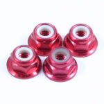 Fastrax M4 Red Flanged Locknuts 4Pcs FTM4RF
