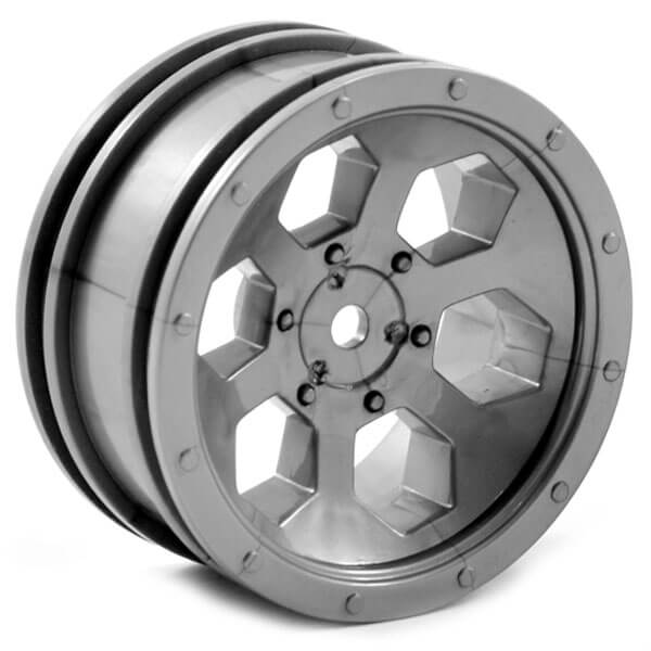 FTX8168G FTX Outback 6Hex Wheel (2) - Grey FTX8168G - Image 1