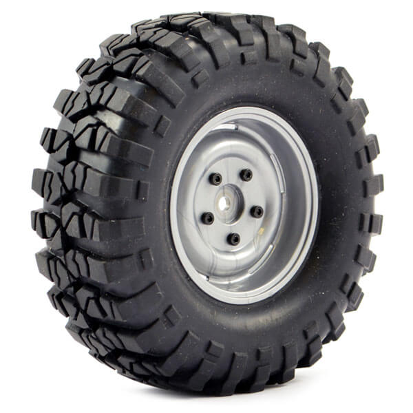 FTX8172G FTX Outback Pre-Mounted Steel Lug/Tyre (2) - Grey FTX8172G - Image 1