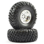 FTX Mauler 2.2" All Terrain Tyres Pre-Glued Chrome Wheel 2 FTX8766C