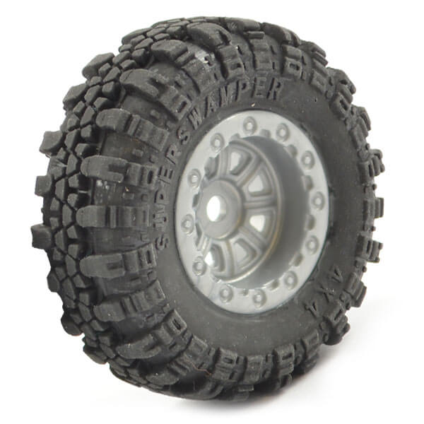 FTX8859G FTX Outback Mini Swamper Tire & Wheel Set - Grey (4Pc) FTX8859G - Image 1