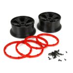 Losi Wheel/Beadlock, Black (2): 1:5 4wd  DB XL LOS45005