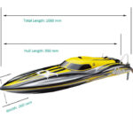 Joysway Alpha Brushless Yellow ARTR Racing Boat JY8901Y - Image 2