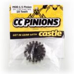 Castle CC PINION 18 Tooth - MOD1.5, 8mm shaft (for use with CMIR075 CC6526