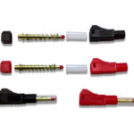 Fusion 4.0mm Shielded Gold Plug (Red&Black) 2prs FS-GC04SHIELD