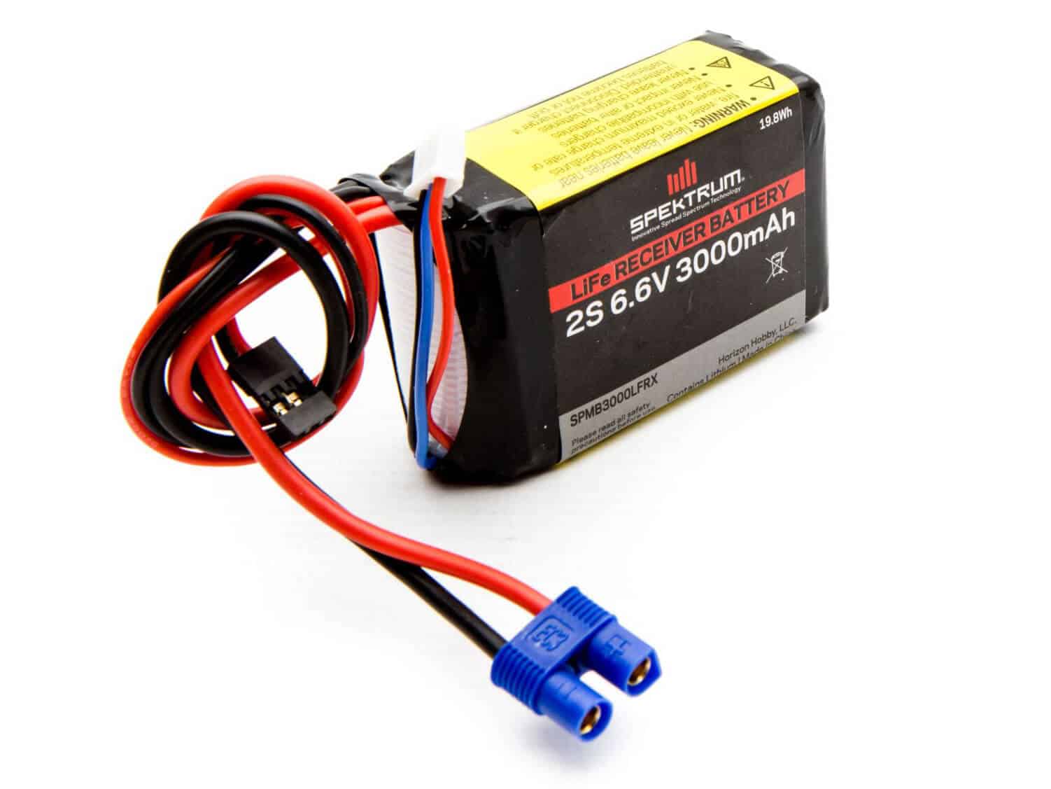 O-SPMB3000LFRX Spektrum 3000mAh 2S 6.6V Li-Fe Receiver Battery SPMB3000LFRX - Image 1
