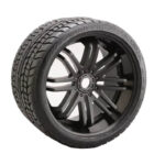 Sweep Road Crusher Belted Tyre Black 17mm Wheels 1/4 Offset SRC0001B (2)
