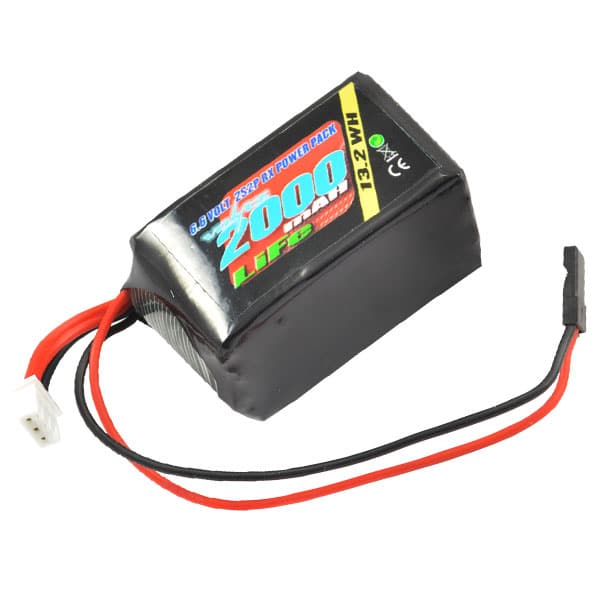 VZ0251 Voltz 2000Mah 2S 6.6V Rx Life Hump Battery Pack VZ0251 - Image 1