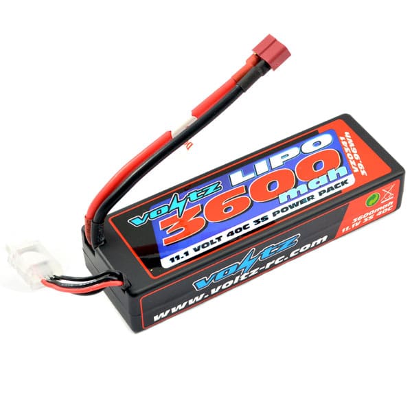 VZ0341 Voltz 3600Mah Hard Case 11.1v (3s) 40C Lipo Low Pro (2S Size) VZ0341 - Image 1