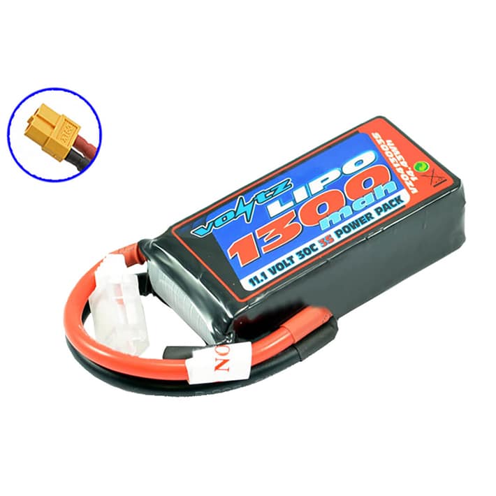 VZ0413003SXT60 Voltz 1300Mah 11.1V 30C Lipo Battery W/XT60 VZ0413003SXT60 - Image 1