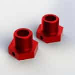 Arrma Wheel Hex Aluminum Red Nero (2) AR330359