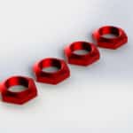 Arrma Aluminum Wheel Nut 17mm Red Nero (4) AR330360