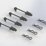 Arrma Body Clip Retainer 1/8 Scale Black (4) AR390178